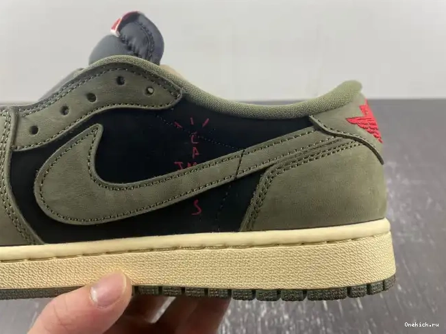 One Kick SCOTT OLIVE' TRAVIS JORDAN AIR LOW DM7866-002 OG SP 1 X 'BLACK 0615